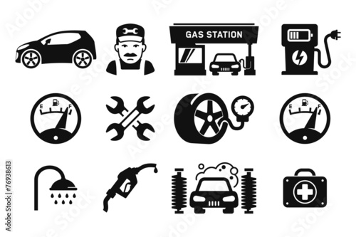 Gas station icons