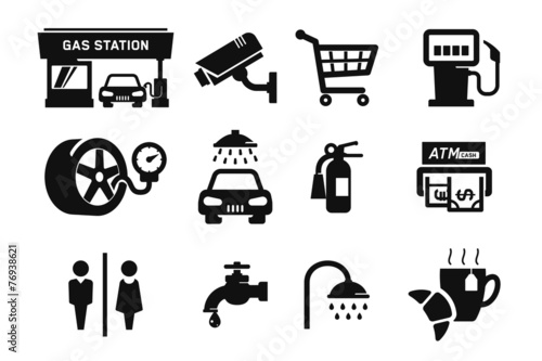 Gas station icons