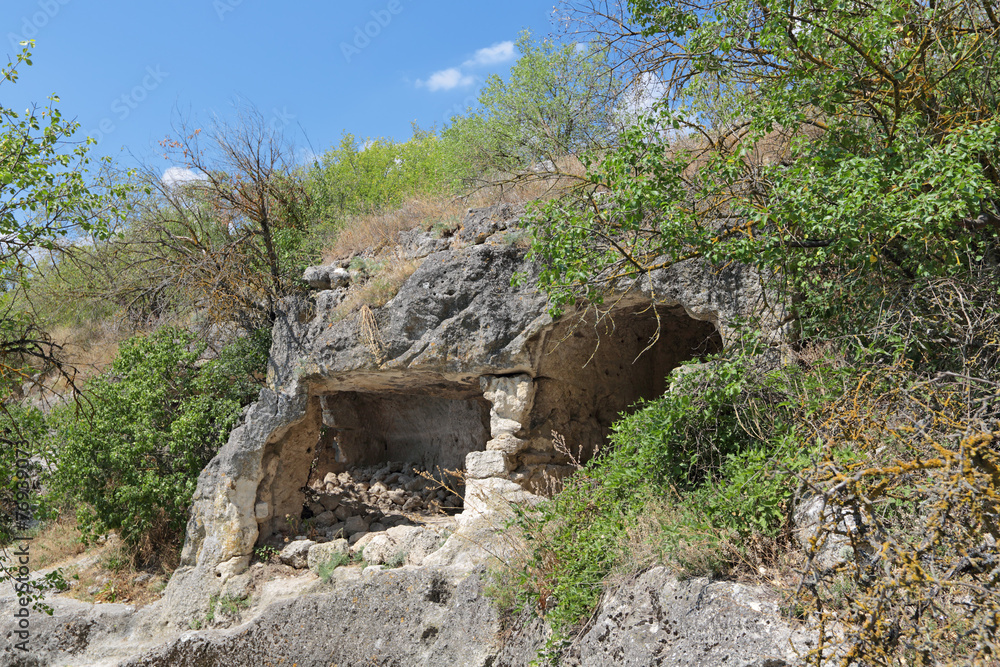Chufut-Kale cave city-fortress, Bakhchysarai, republic Crimea