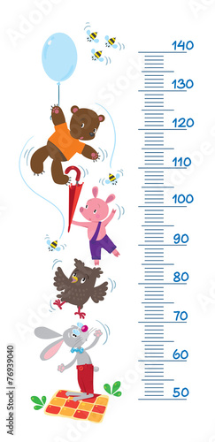 Meter wall with funny animals