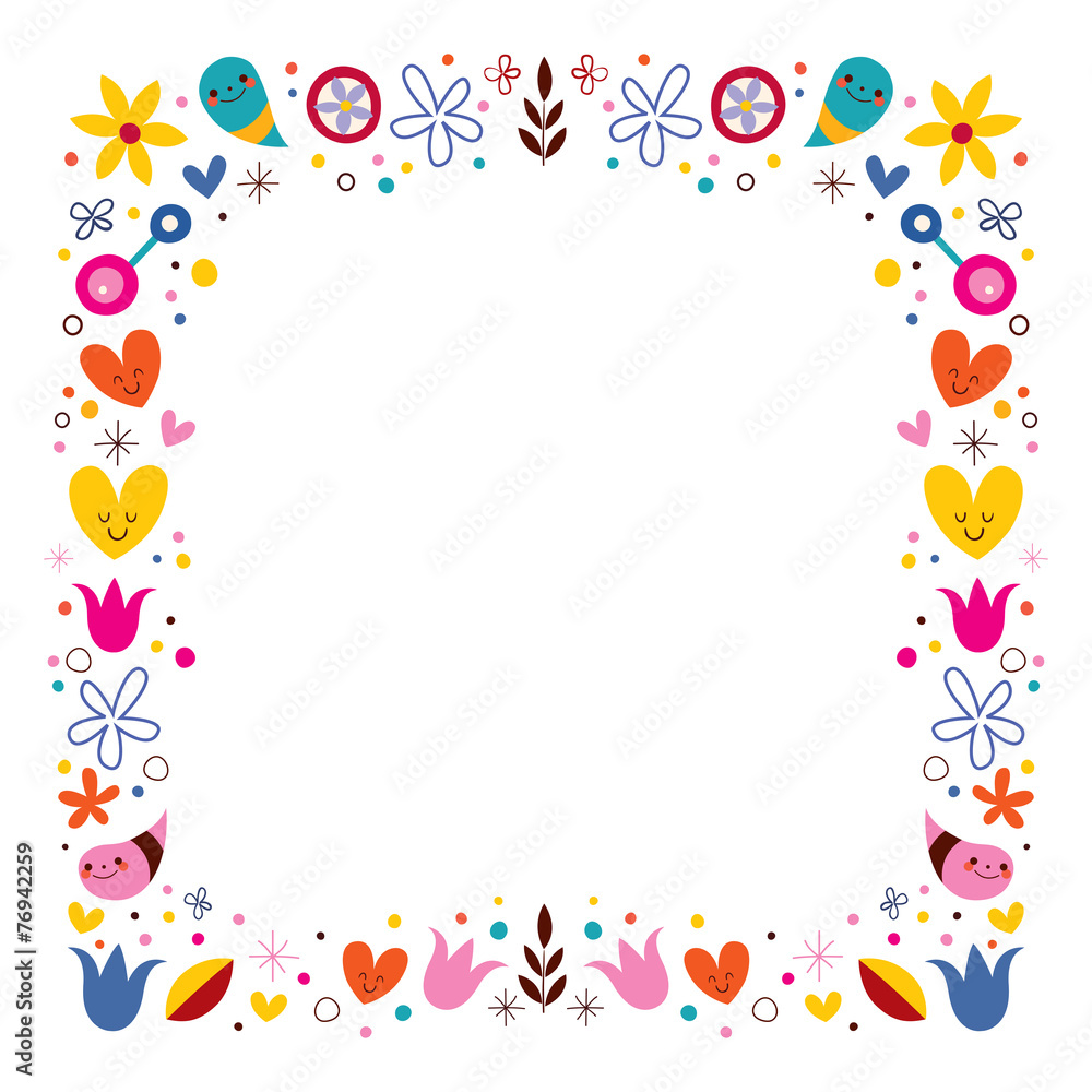 nature love harmony flowers abstract art vector frame border nature love harmony flowers abstract art vector frame border