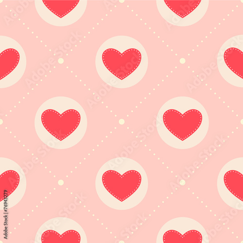 Pattern for Valentine's Day. Vector illustration of flat design.