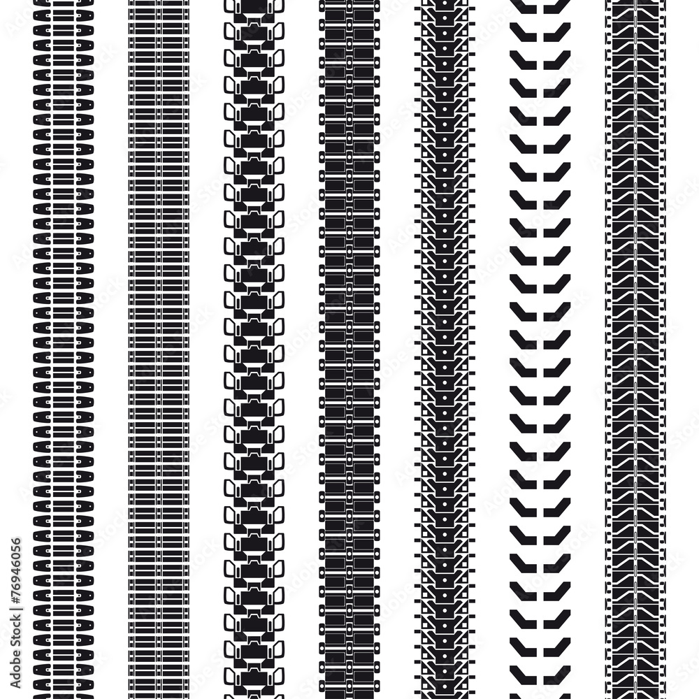 Collection tank and tractor tracks, seamless texture