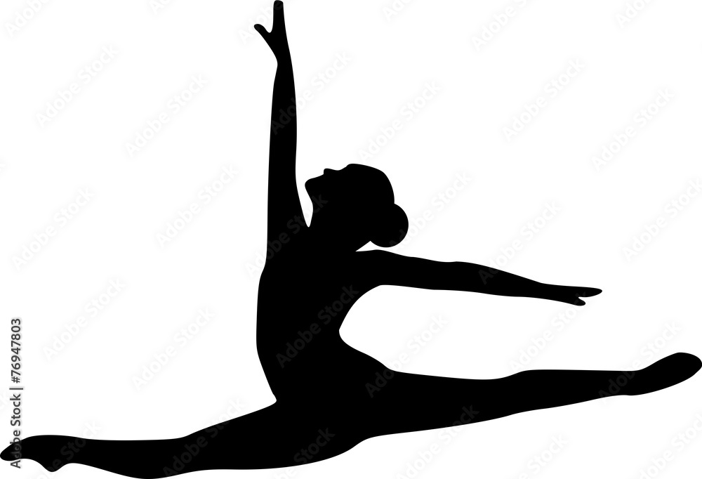 Ballet Jumping Dancer - obrazy, fototapety, plakaty 