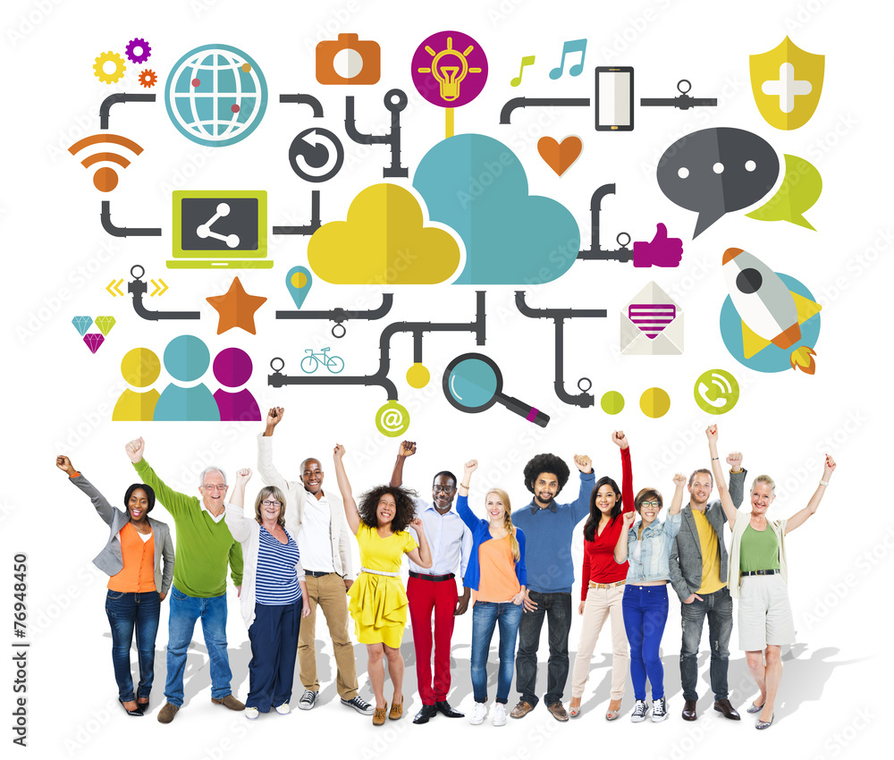 Social Media Social Networking Connection Data Storage Concept Social Media Social Networking Connection Data Storage Concept
