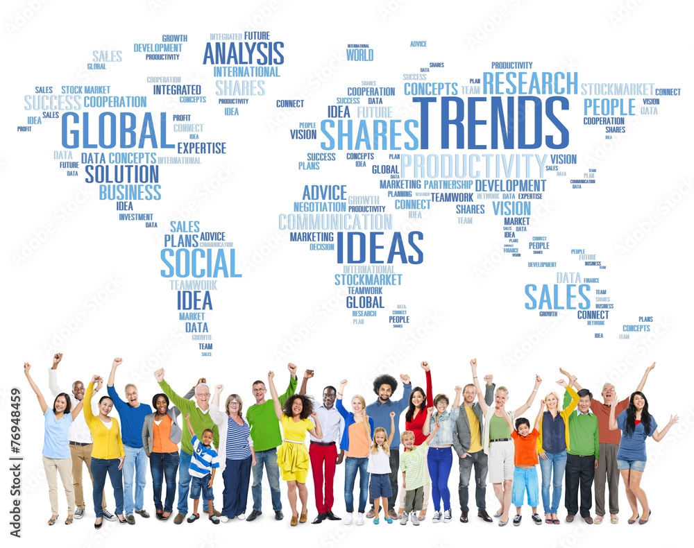 Trends World Map Marketing Ideas Social Style Concept Trends World Map Marketing Ideas Social Style Concept