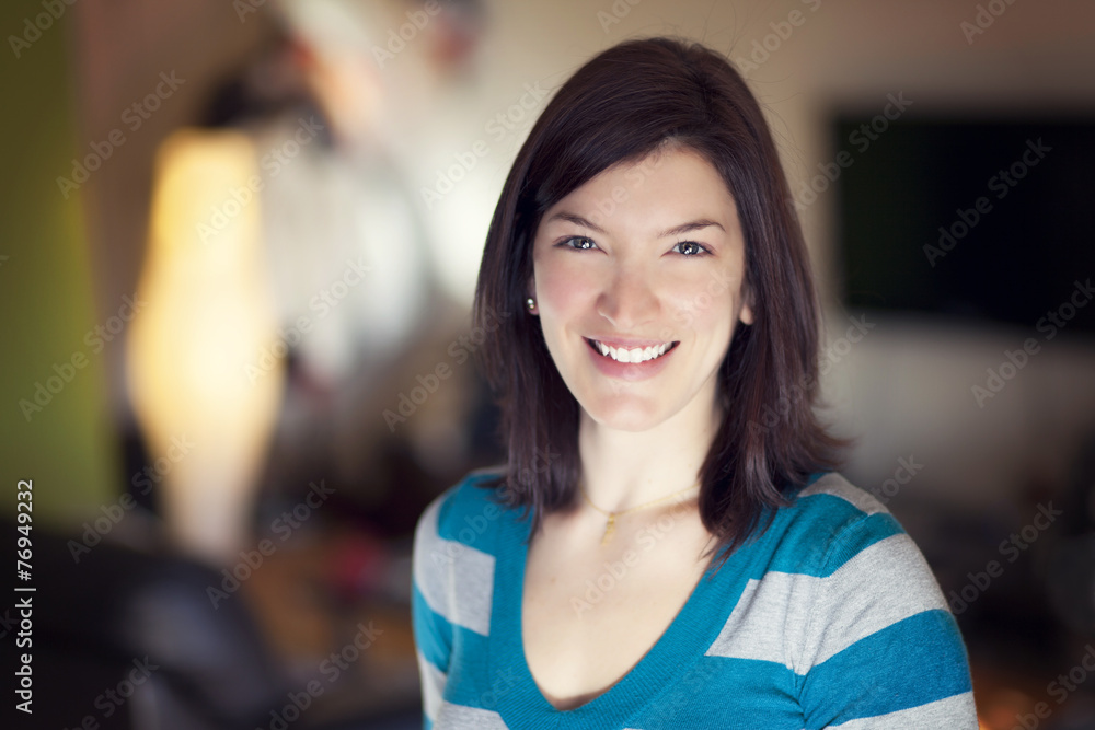 Close up of a woman smiling at the camera Close up of a woman smiling at the camera