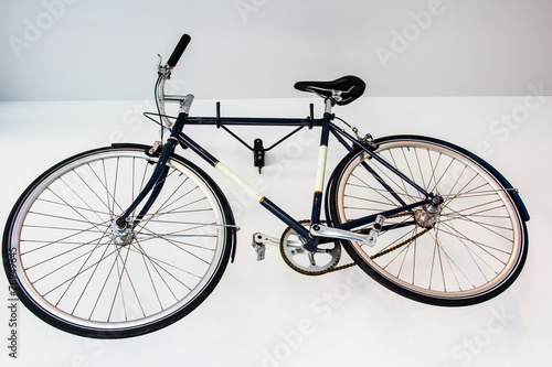 bicycle fixed gear on white wall
