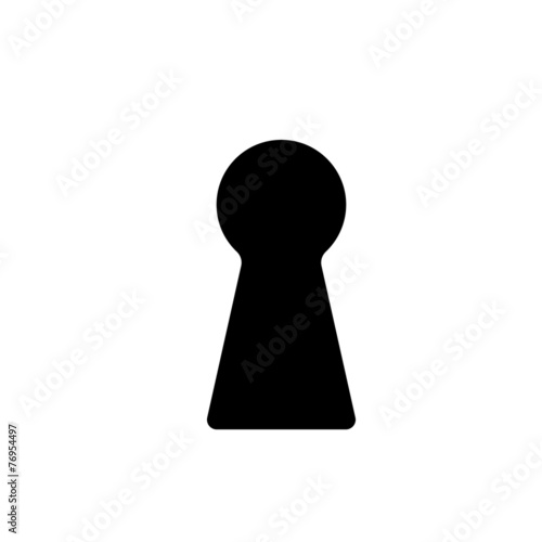 The keyhole icon. Lock symbol. Flat photo