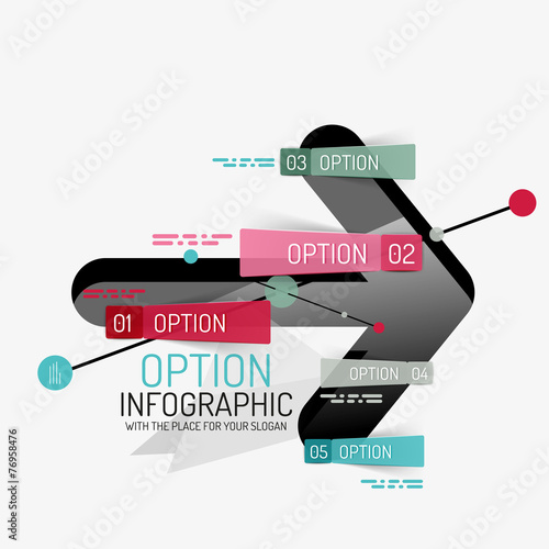 Minimal line design office web infographics