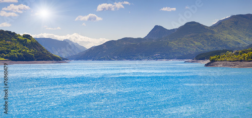 Panorama of lake Serre-Poncon