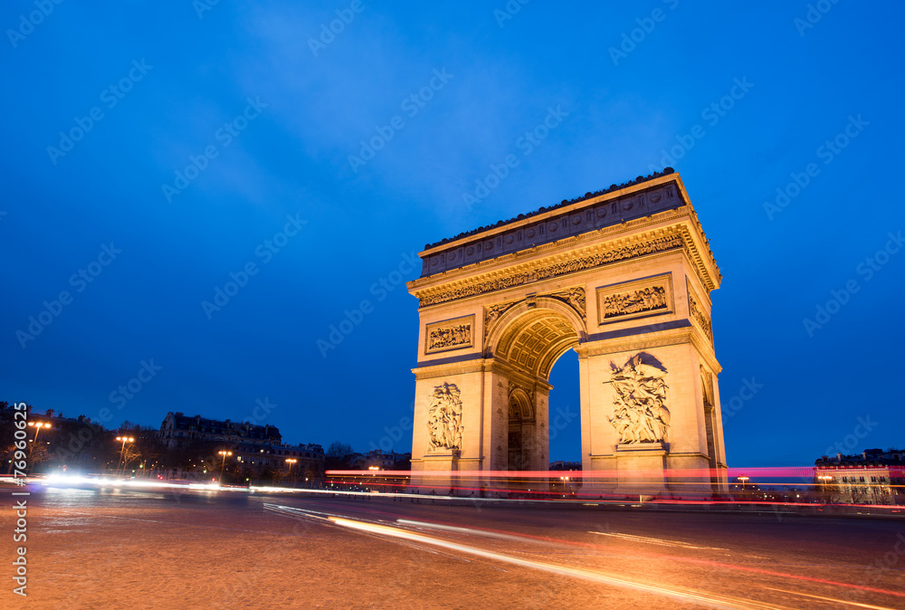 Paris, Champs-Elysees, Arc de triomphe