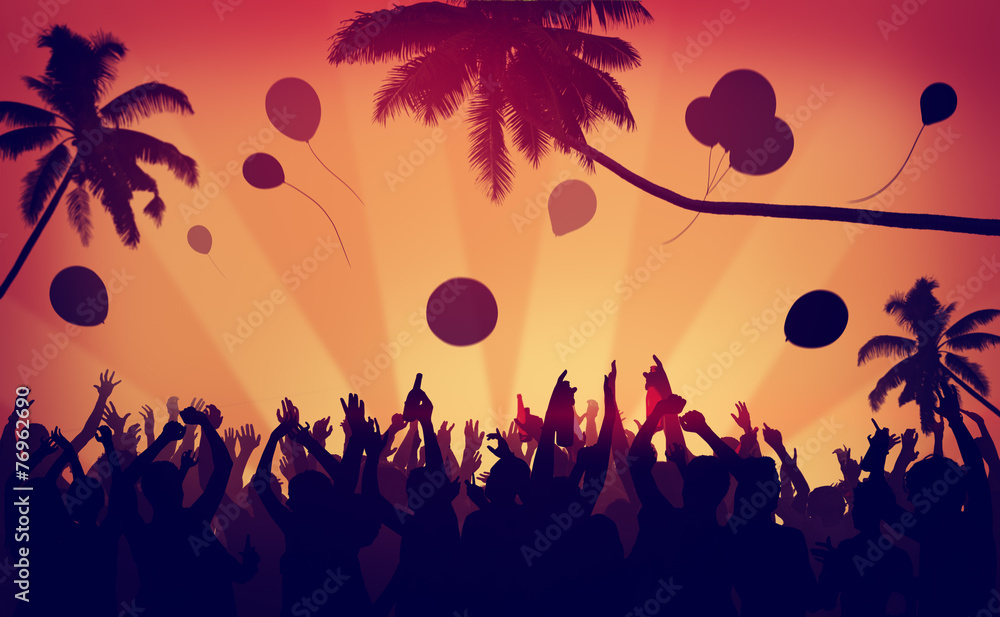 People Crowd Party Celebration Drinks Arms Raised Concept People Crowd Party Celebration Drinks Arms Raised Concept