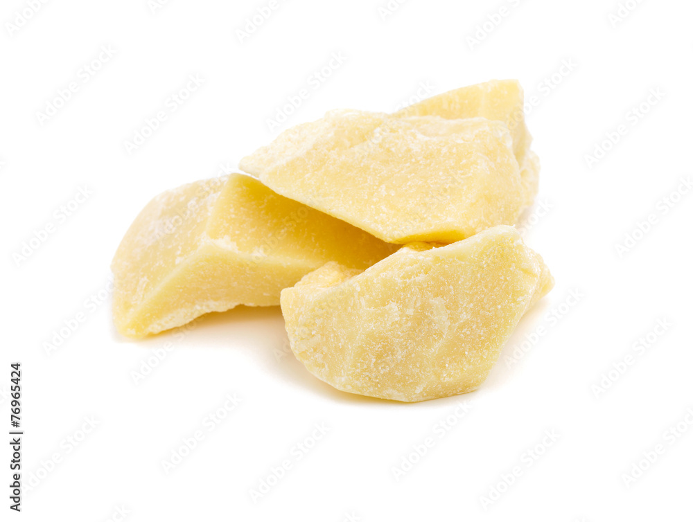 cocoa butter isolated on white background cocoa butter isolated on white background