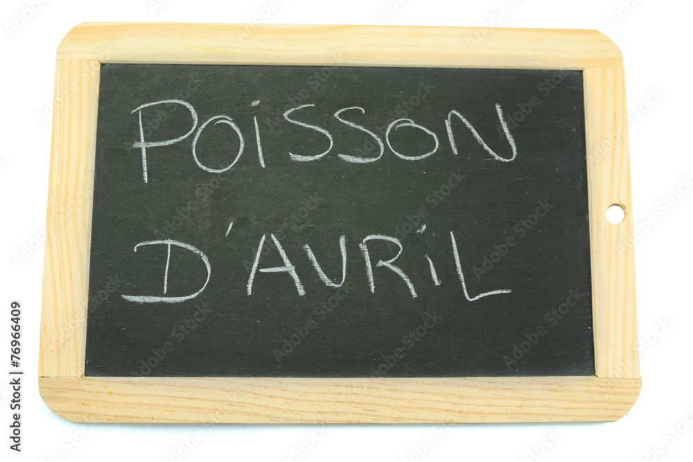 ardoise poisson d'avril