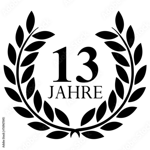 Lorbeerkranz. 13 jahre jubiläum