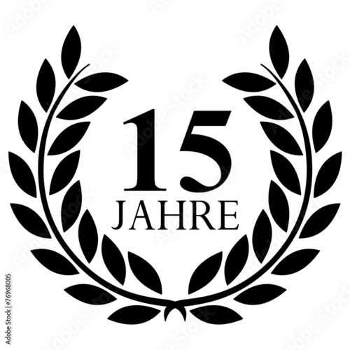 Lorbeerkranz. 15 jahre jubiläum