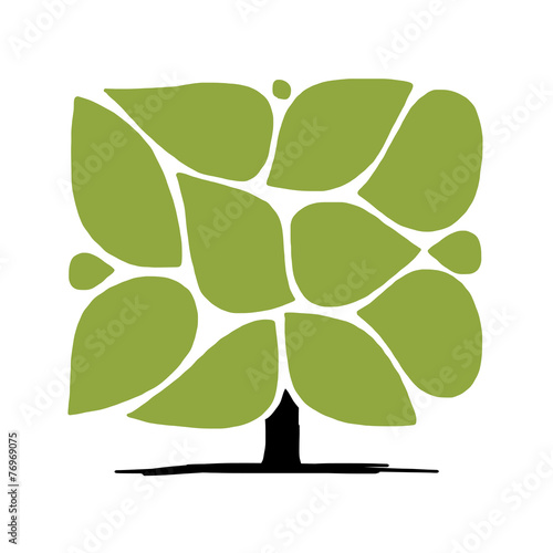 Art tree with frames, infographic concept