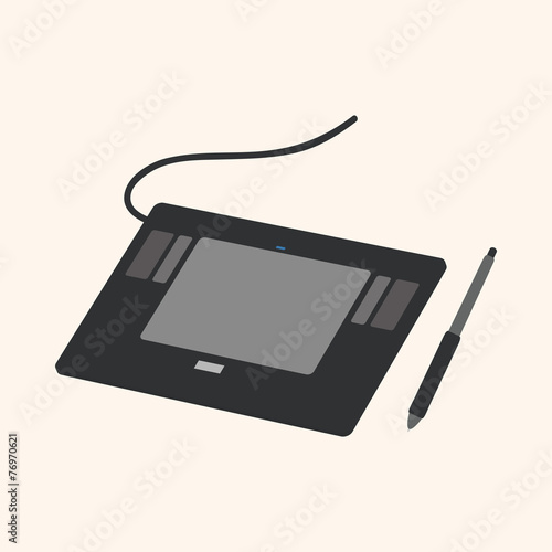 computer theme graphics tablet elements vector