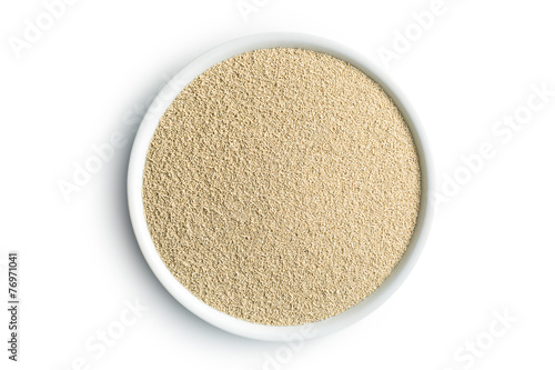 dry yeast in bowl