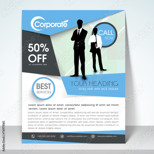 Professional business flyer, brochure or template.