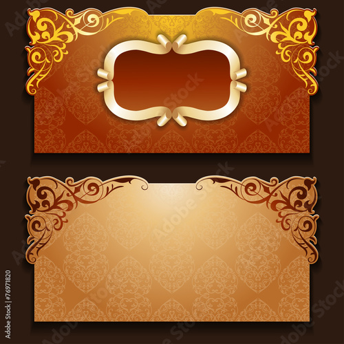 Royal invitation card with frame
