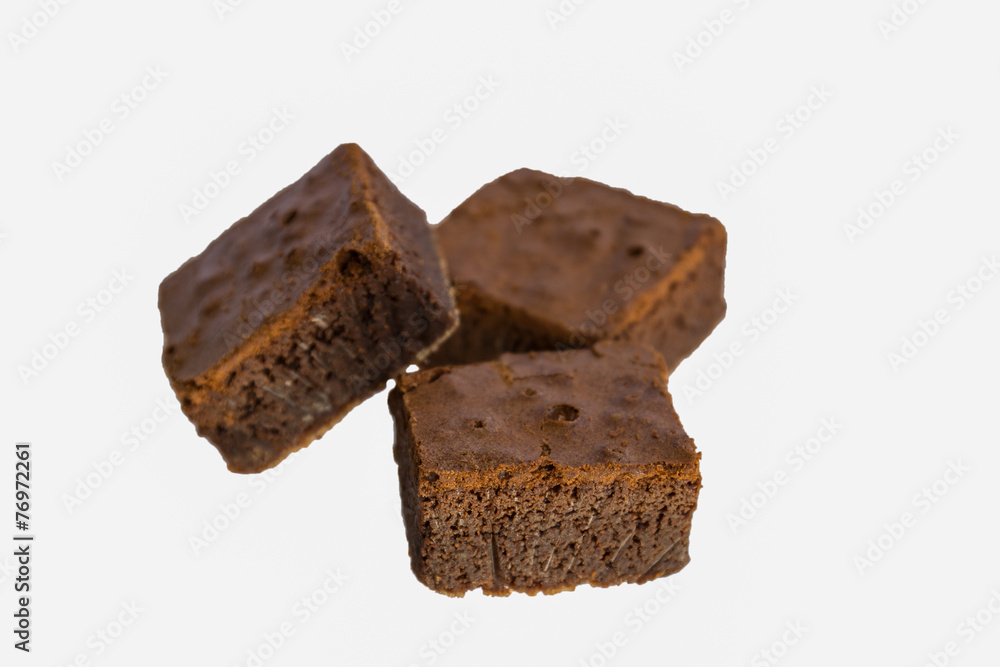 brownie isolated on white background brownie isolated on white background