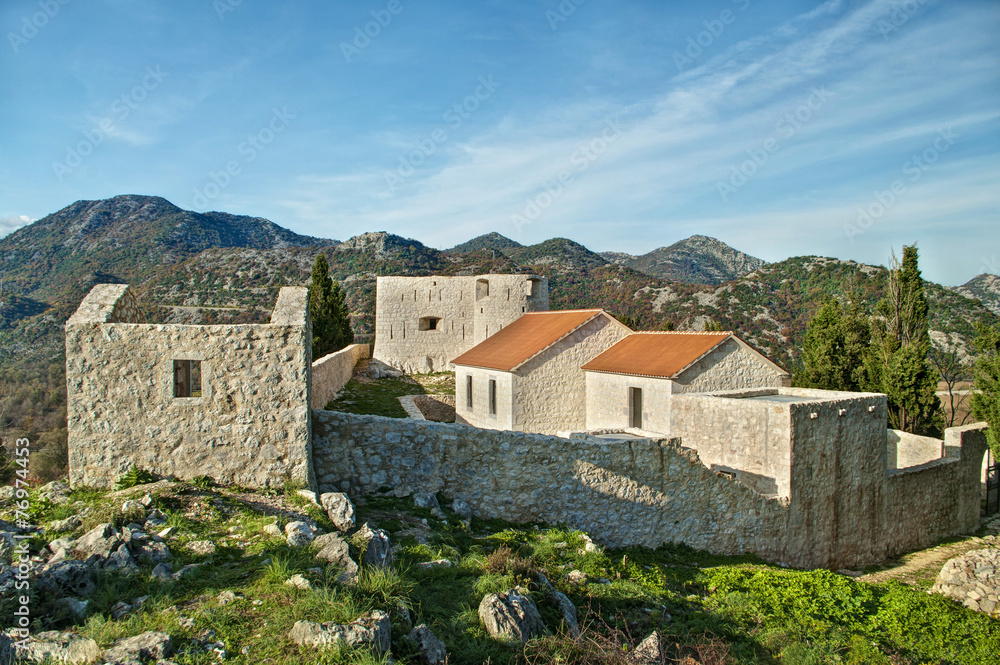 old fortress in mountains old fortress in mountains