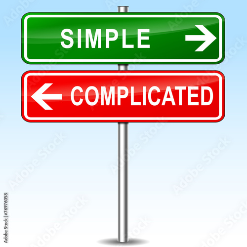 simple and complicated sign