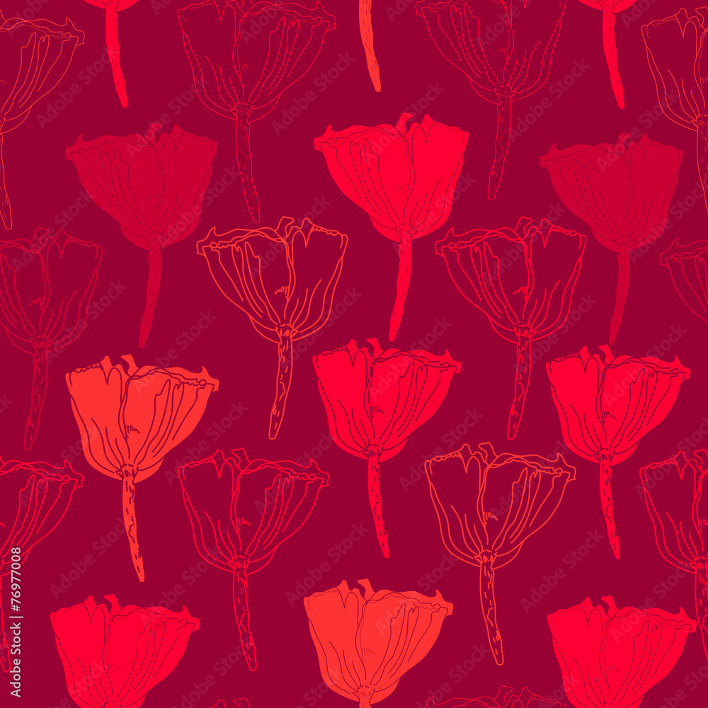 Obraz premium Seamless pattern with flowers