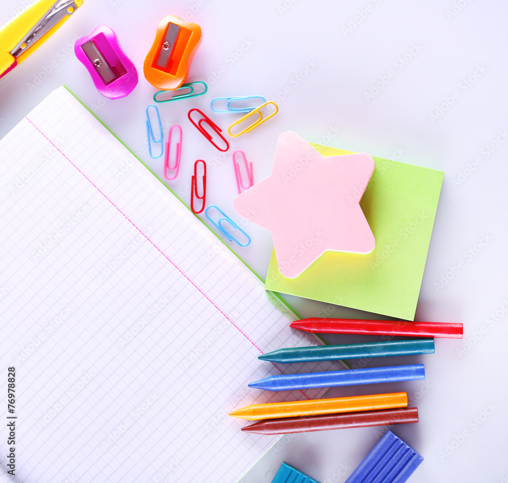 School supplies isolated on white School supplies isolated on white
