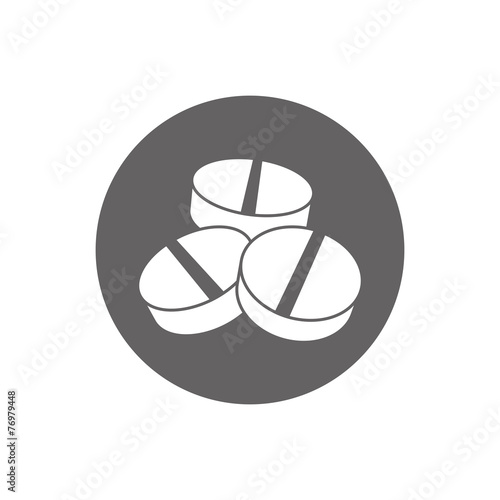 Medical pill vector icon.