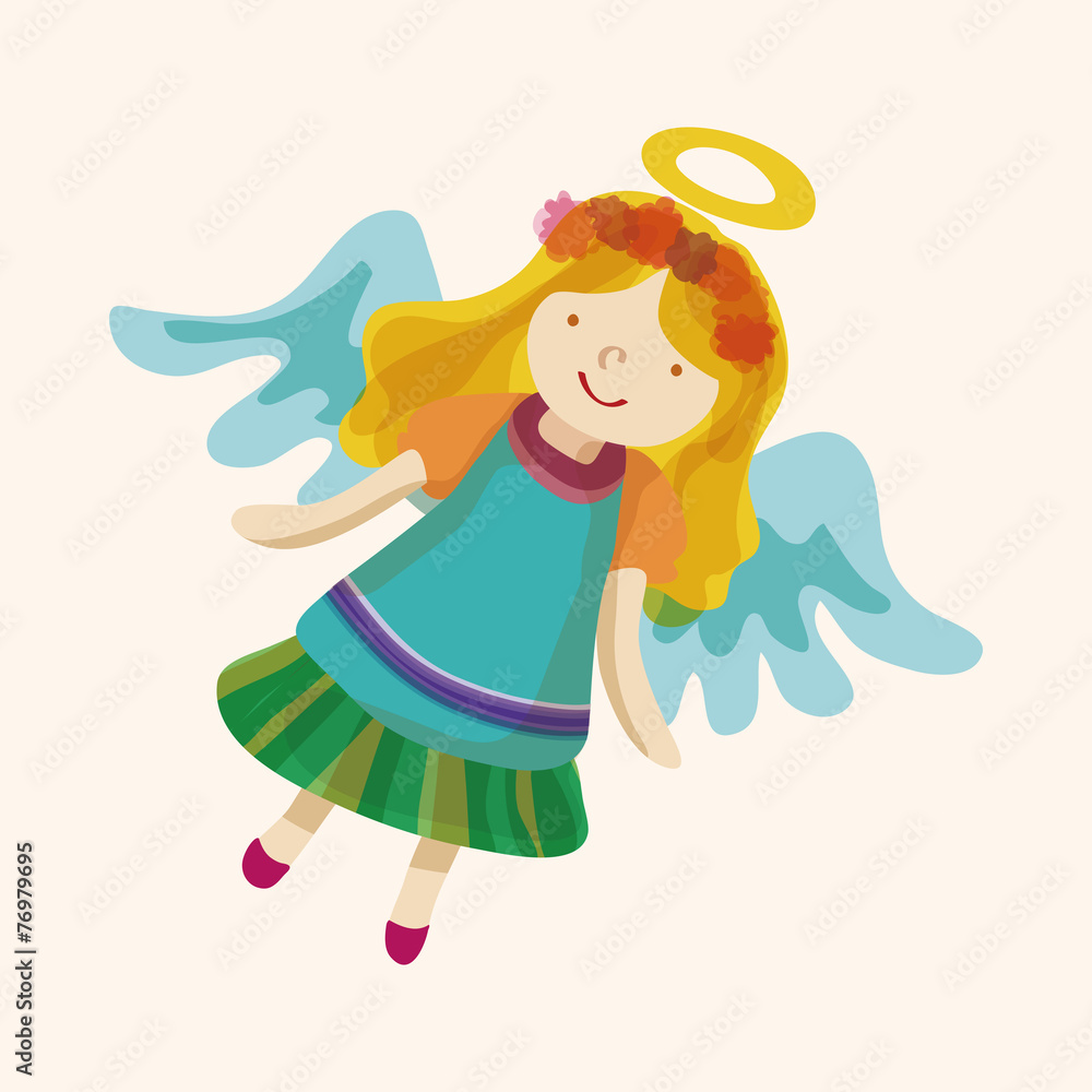 angel cartoon design elements vector