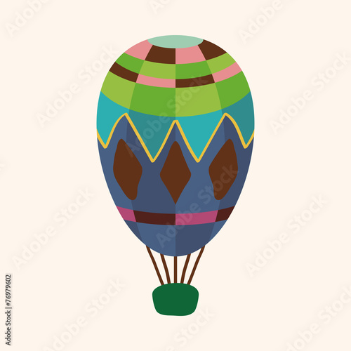 hot air ballon design elements vector