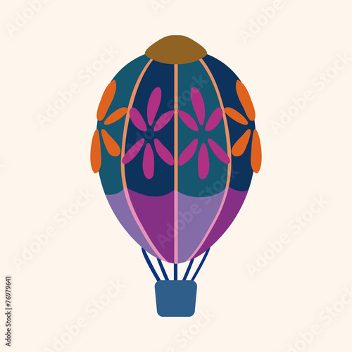 hot air ballon design elements vector