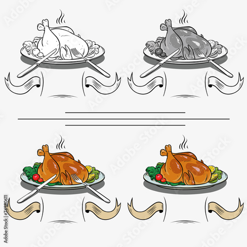 cooked chicken on the grill