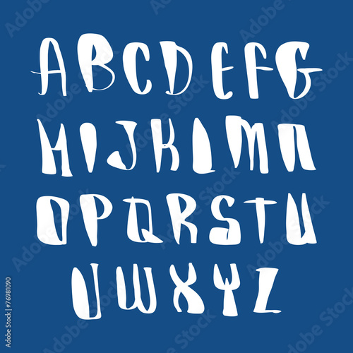 Script font vector, vector alphabet letters.