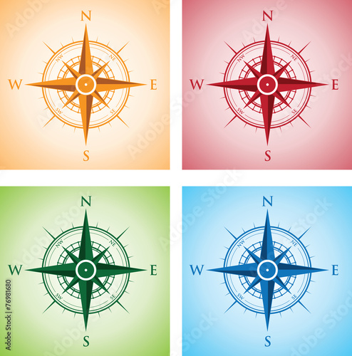 colourful set of compasses
