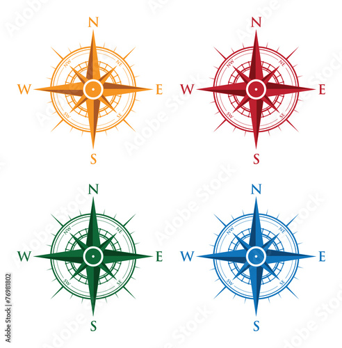 colourful set of compasses