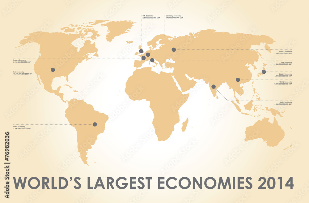 Naklejka premium world economy background and figures