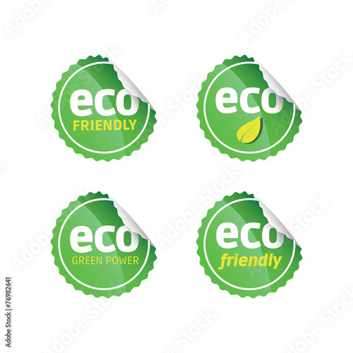 Eco Green Stickers Set