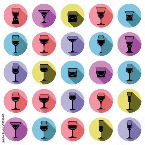 Classic goblets collection – martini, wineglass, cognac and wh