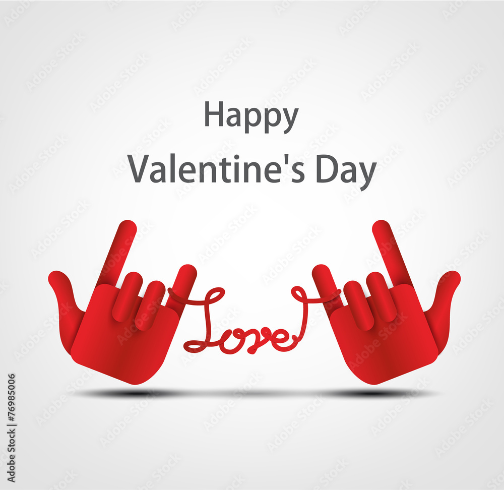 Obraz premium Hand Love vector