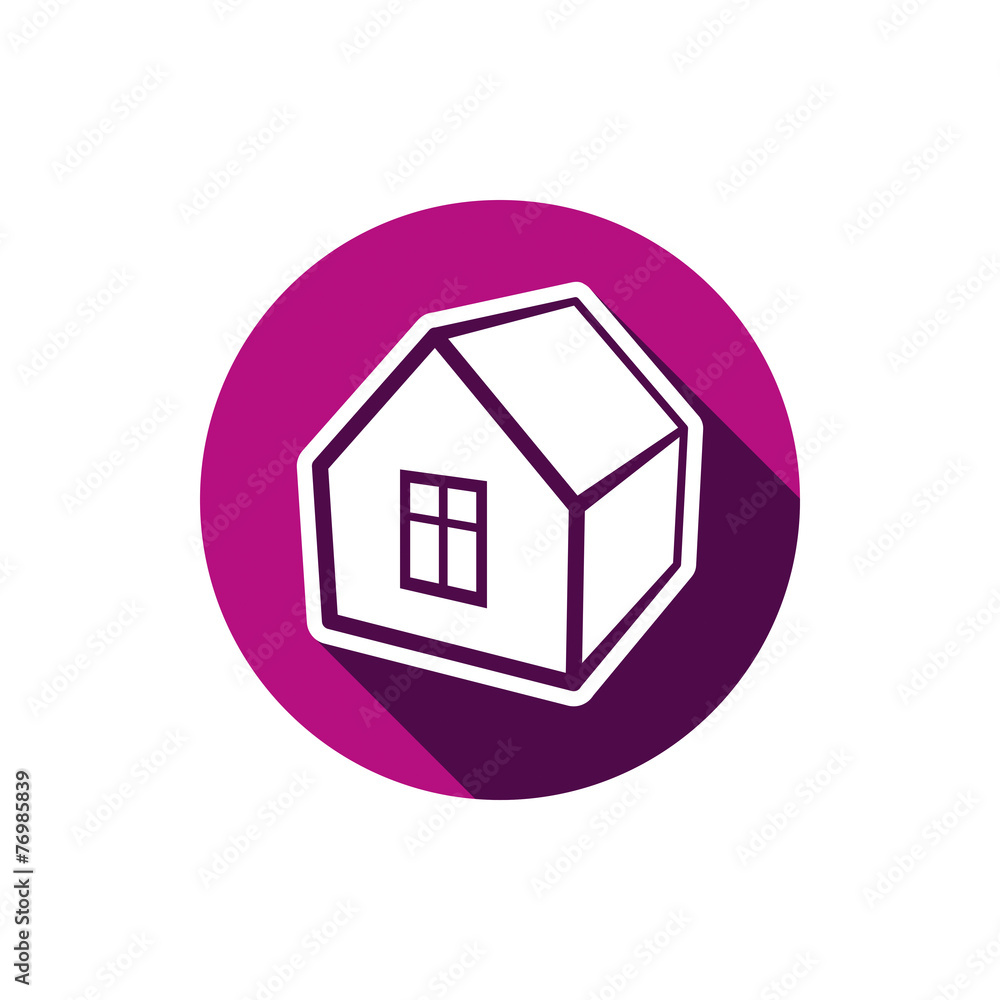 Real estate icon isolated on white, abstract house depiction. Pr Real estate icon isolated on white, abstract house depiction. Pr