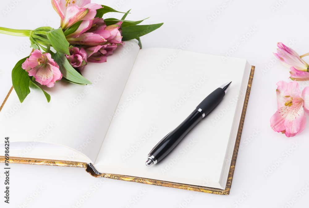 Valentines day, Mothers day concept. Love diary and flowers. Valentines day, Mothers day concept. Love diary and flowers.