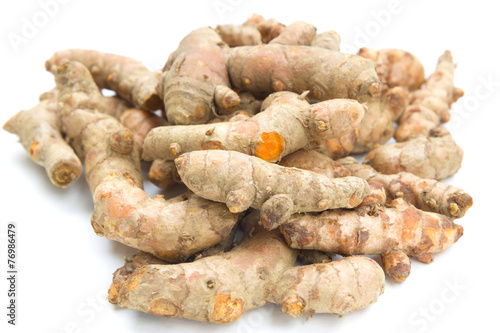 Turmeric isolated on white background