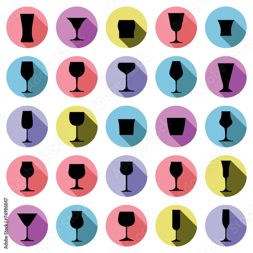 Classic goblets collection – martini, wineglass, cognac and wh