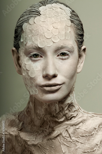 Wallpaper Mural Woman model in the form of a snake. Fashion. Body painting. Torontodigital.ca