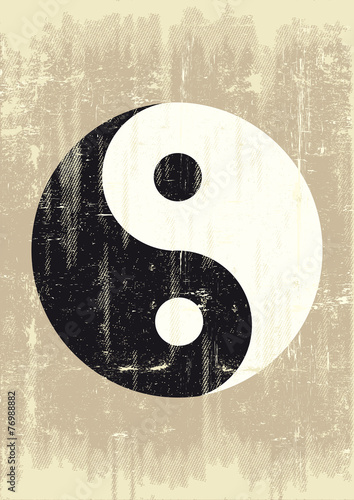grunge yin yang
