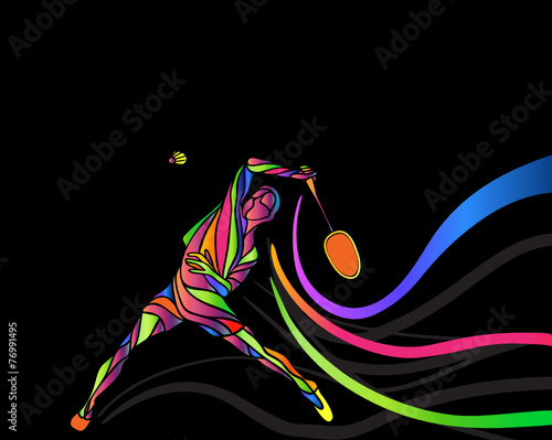 Badminton sport invitation poster or flyer background